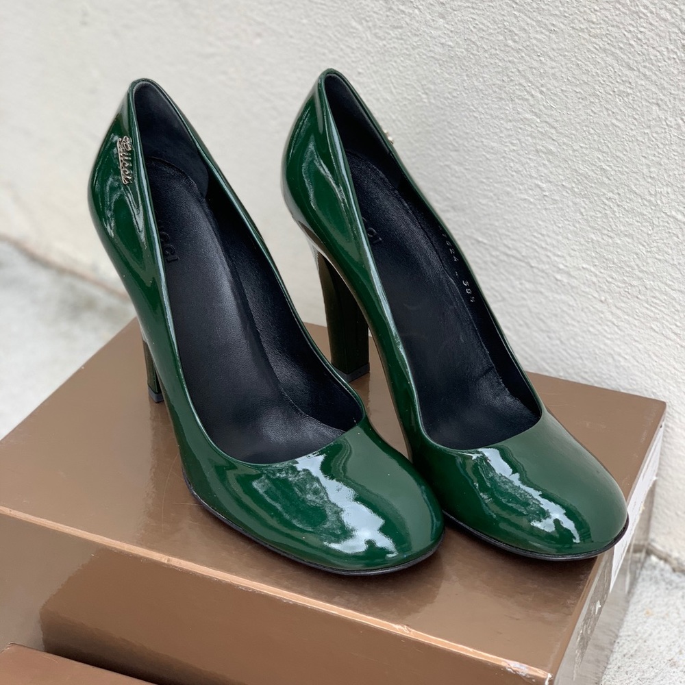 NIB Jade patent AUTH GUCCI pumps